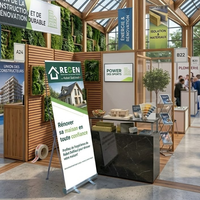 Le roll up, idéal pour etre visible en salon pro