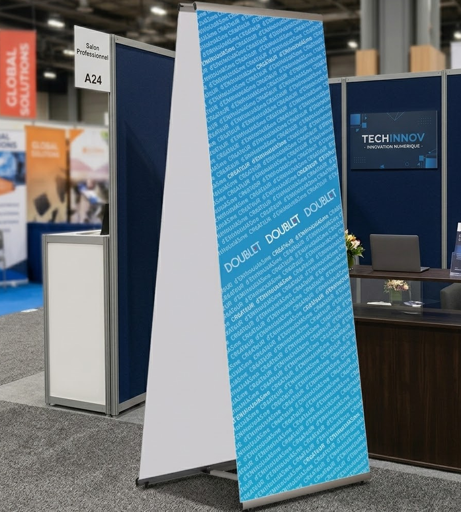 Kakemono double face en situation de salon