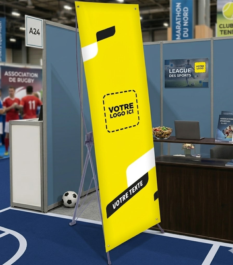 Un roll up personnalisé dans un salon de sport