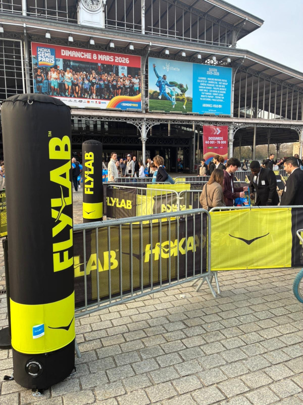 Le balisage du semi marathon de Paris 2026, réalisé par Doublet