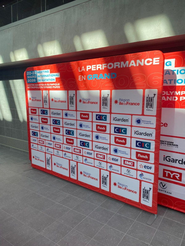 les photocall personnzlisés du Giant de natation 2026