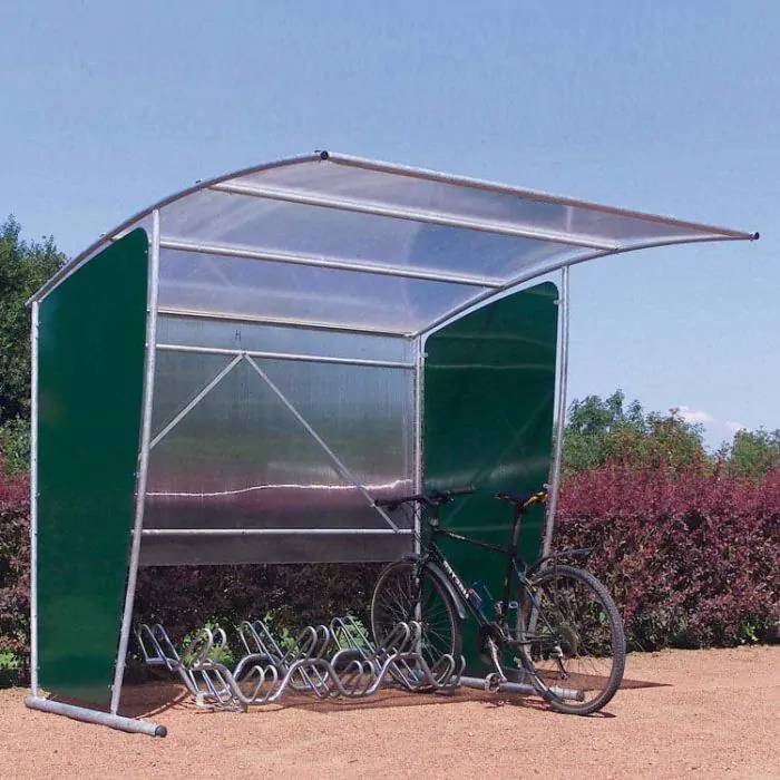 Un abri vélo semi ouvert