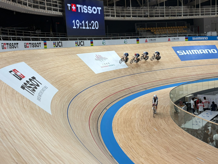 la piste des championnats du monde de cyclisme de l'UCI à Shanghai la piste des championnats du monde de cyclisme de l'UCI à Shanghai