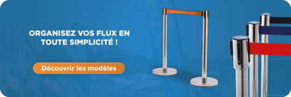Poteaux de guidage à sangle