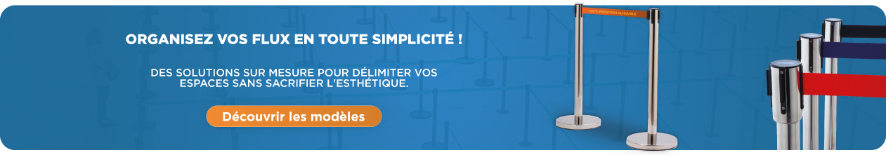 Poteaux de guidage à sangles