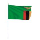 Drapeau Zambie sur hampe