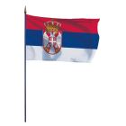 Drapeau Serbie sur hampe