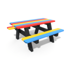 Table de pic nique multicolore Doublet