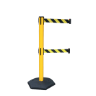 Poteau à double sangle linea exteria jaune 3m