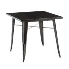 Table Tolix dinner  l. 70 x p. 70 x h. 72 cm noire