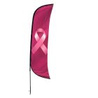 Beach flag personnalisé aux couleurs d'Octobre Rose