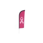Beach flag personnalisé aux couleurs d'octobre rose
