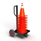 chariot de transport pour cones de chantiers