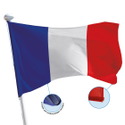 drapeau france 120x180 cm anti-enroulement