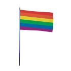 Drapeau arc-en-ciel sur hampe 