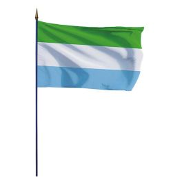 Drapeau Sierra Leone sur hampe