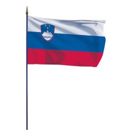 Drapeau Slovénie sur hampe