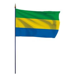 Drapeau Gabon sur hampe