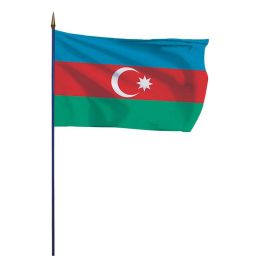 Drapeau Azerbaïdjan sur hampe