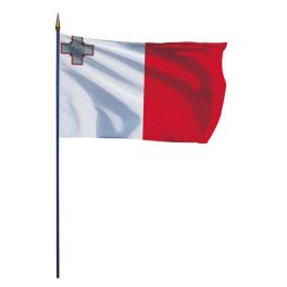 Drapeau Malte sur hampe