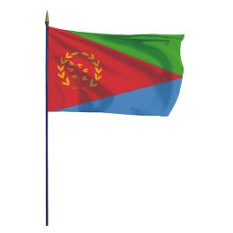 Drapeau Érythrée sur hampe