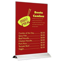 Porte affiches de comptoir Alum