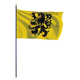 Drapeau province de Flandre sur hampe