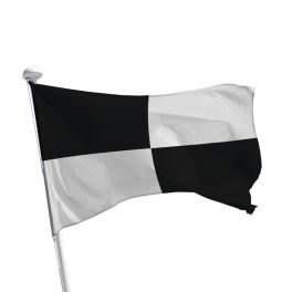 Drapeau baignade à damier noir/blanc