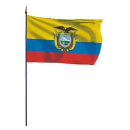 Drapeau Equateur sur hampe