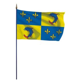 Drapeau province du Dauphiné sur hampe