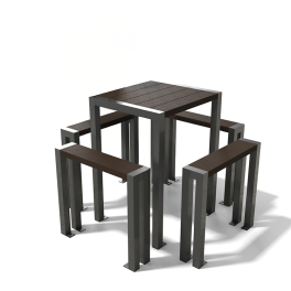 Table haute carrée Bistro