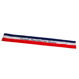 écharpe officielle tricolore conseil municipal des jeunes