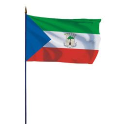 Drapeau Guinée Equatoriale sur hampe