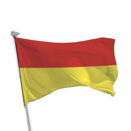Drapeau baignade à bandes rouge/jaune