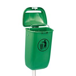 Corbeille Basic verte murale