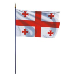 Drapeau Géorgie sur hampe