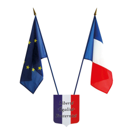 Platine orte-drapeaux Liberté Egalité Fraternité