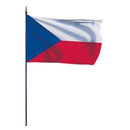 Drapeau République Tchèque sur hampe