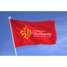 Drapeau de l'Occitanie sur mât