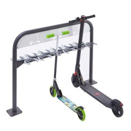 Râtelier à 12 trottinettes sur pied urbain