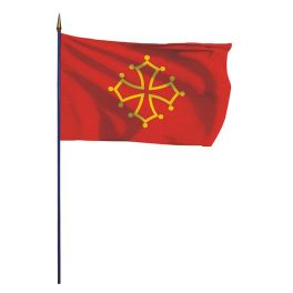 Drapeau province du Languedoc sur hampe
