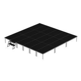 Podium Excelium 6 x 6 m avec escalier ajustable