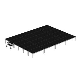 Podium Excelium 6 x 8 m avec escalier et pieds ajustables