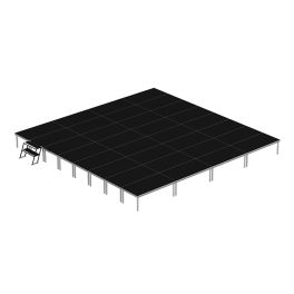 Podium Excelium 8 x 8 m, escalier ajustable