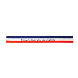 Echarpe tricolore Conseil municipal des enfants- Tissu Ottoman