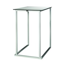Table haute guéridon Kubo Smart alu - blanc