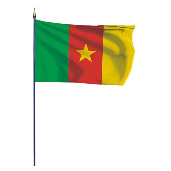 Drapeau Cameroun / Camerounais monté sur une hampe - DOUBLET