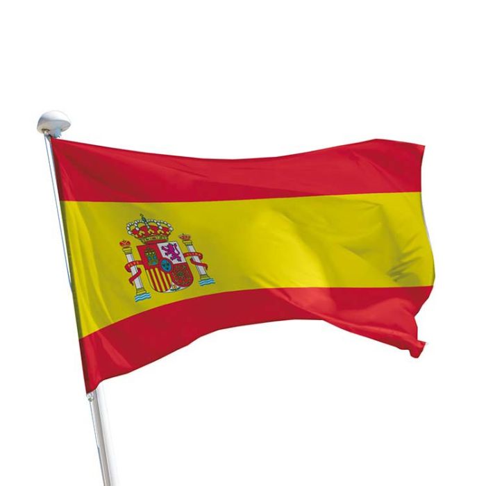 Achat drapeau Espagne s'accrochant sur un mât - DOUBLET