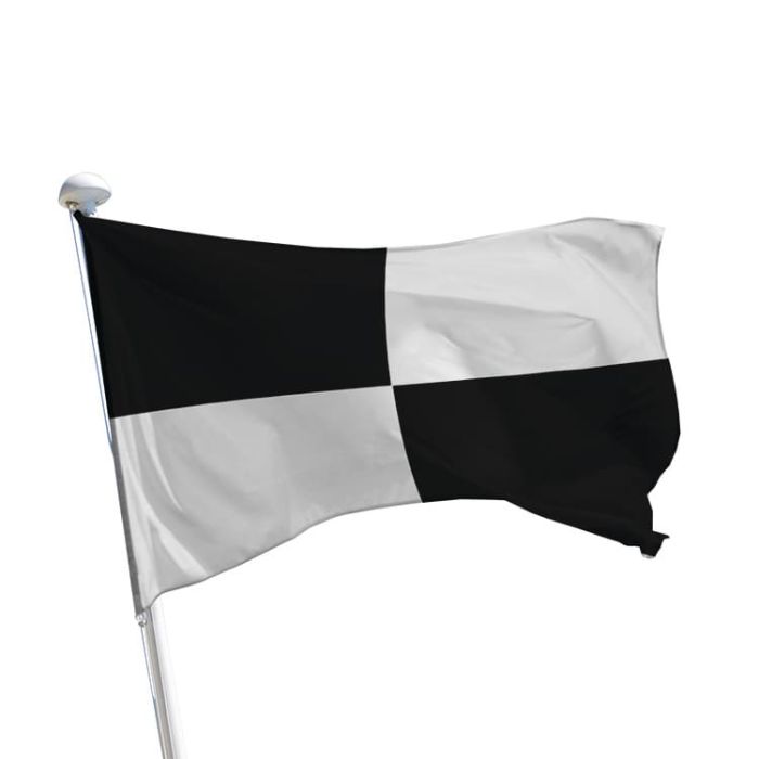 Drapeau Noir et blanc à bas prix 