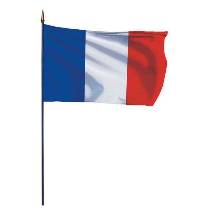 Drapeau Français d'Ornement avec hampe - Drapeau Officiel